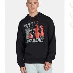 Marvel Deadpool Men's Pullover Graphic Print Hoodie L
